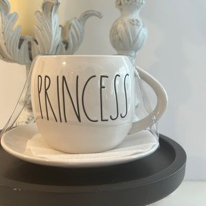 Rae Dunn, Disney, Princess cup & saucer. Tribute to Cinderella‘s glass slipper.